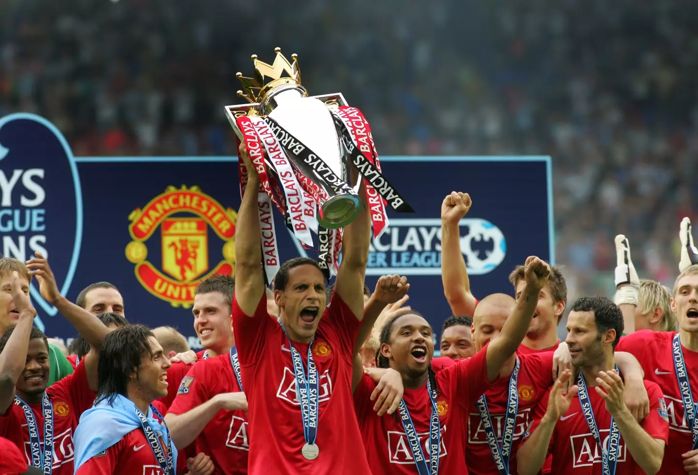 Rio Ferdinand won six Premier League titles during his illustrious 12-year spell at Manchester United. Image: Getty