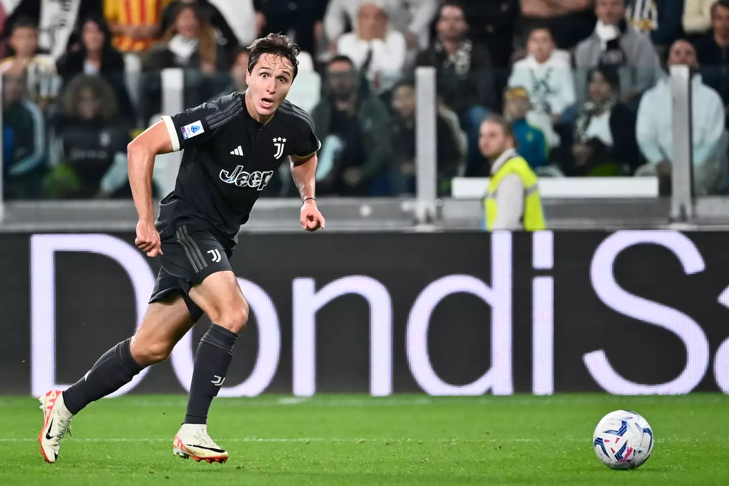 Federico Chiesa in action for Juventus. Image: Getty