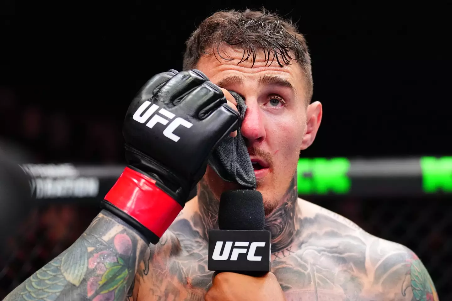 Tom Aspinall's fight against Ciryl Gane at UFC 321 was halted due to an accidental eye poke. (Image: Getty)