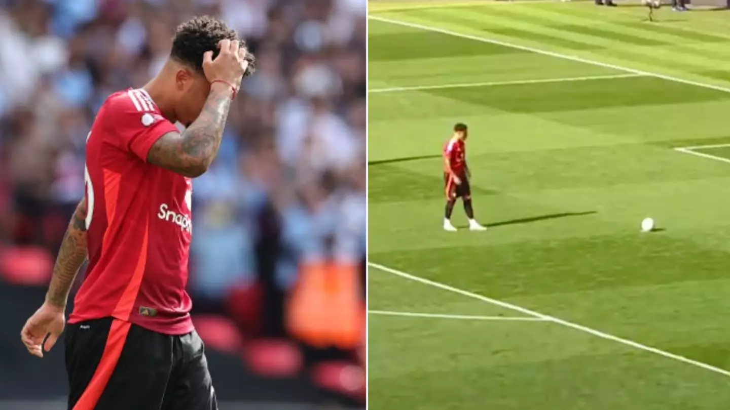 One Man Utd player went straight over to Jadon Sancho after missed penalty as unseen gesture spotted