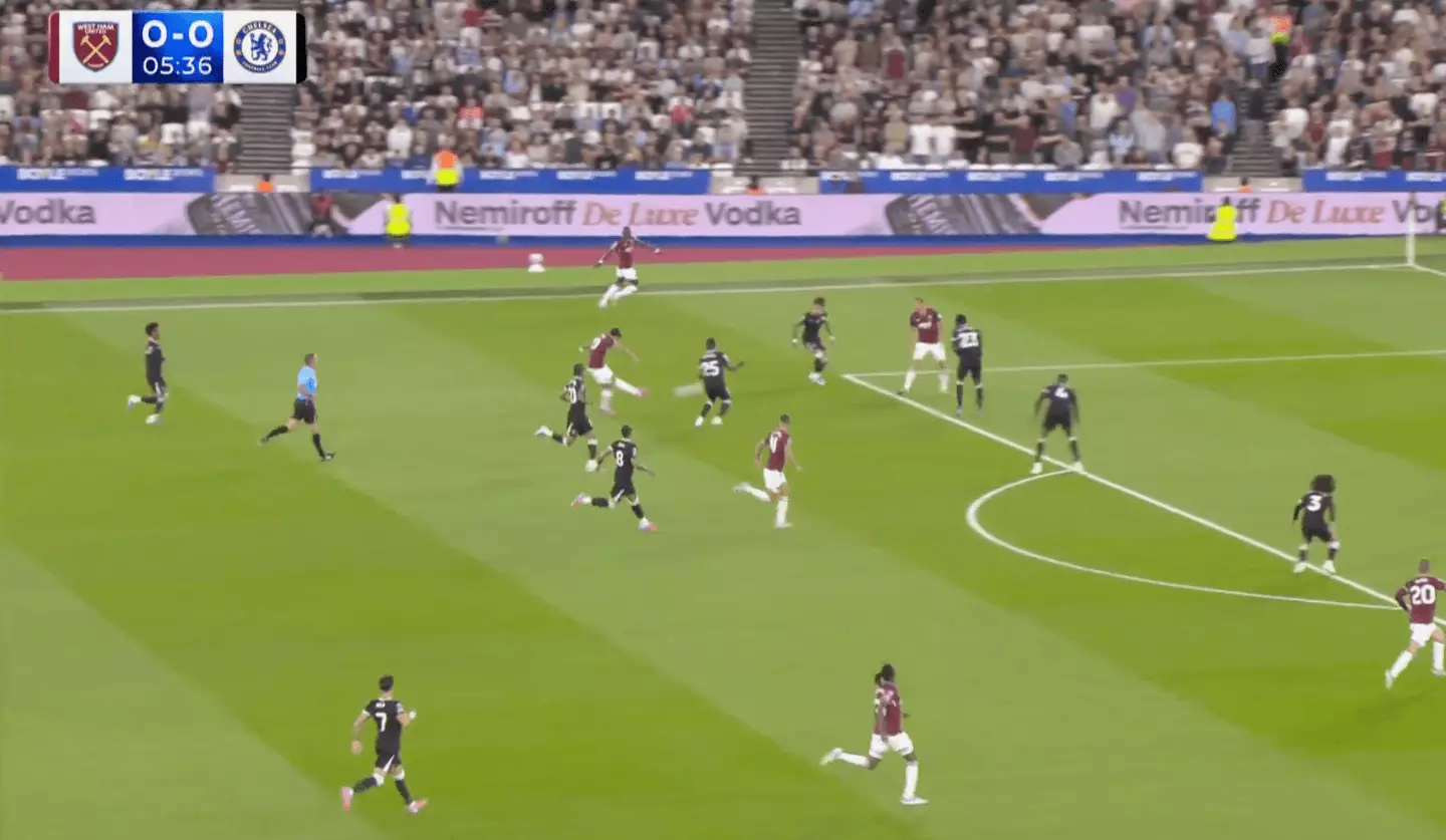 Paqueta scored from nearly 25 yards out for West Ham (Image: Sky Sports)