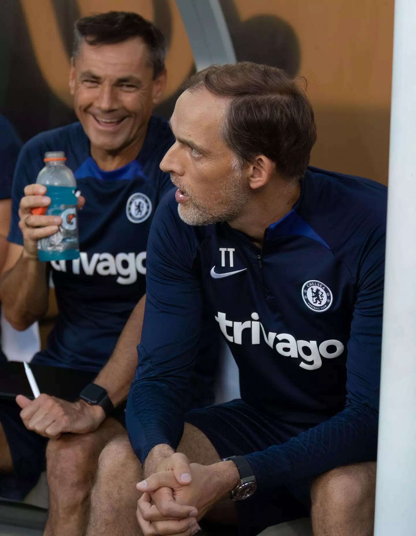 Chelsea head coach Thomas Tuchel during the FC Series game between Chelsea and Arsenal. (Alamy)