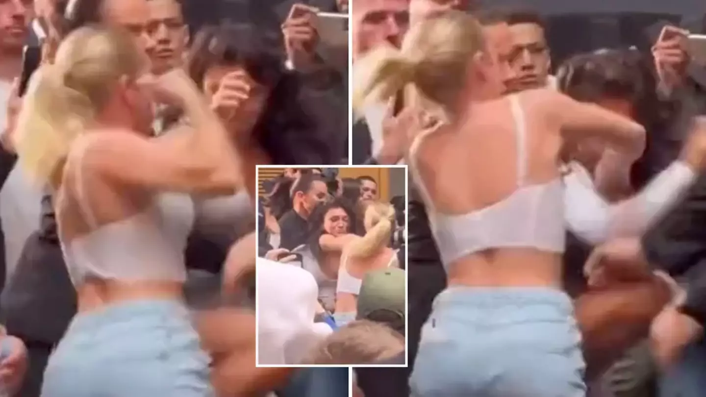 OnlyFans star Astrid Wett involved in huge brawl at KSI press conference