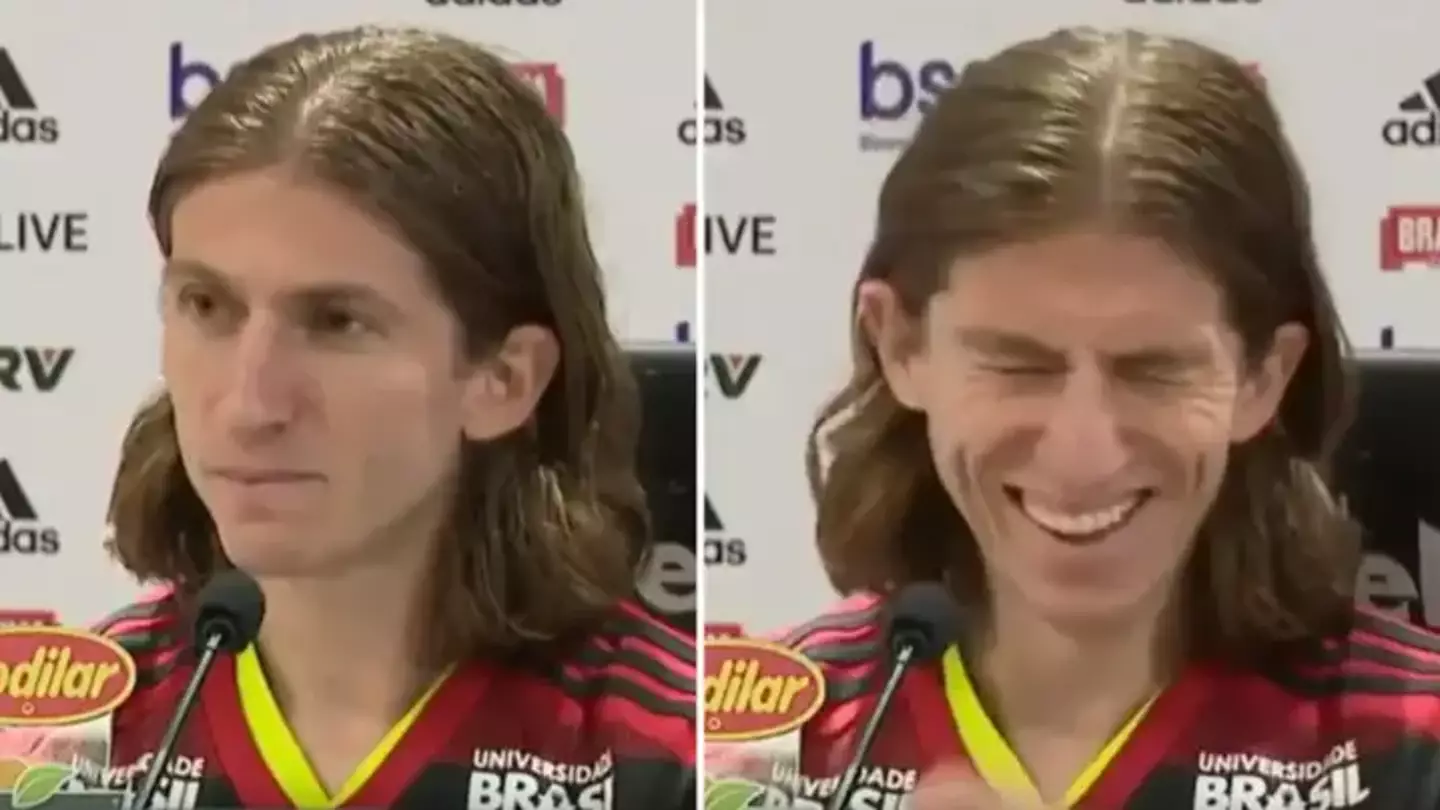 Filipe Luis' Presentation At Flamengo Interrupted By Journalist's Phone That Plays Classic Porn Noise