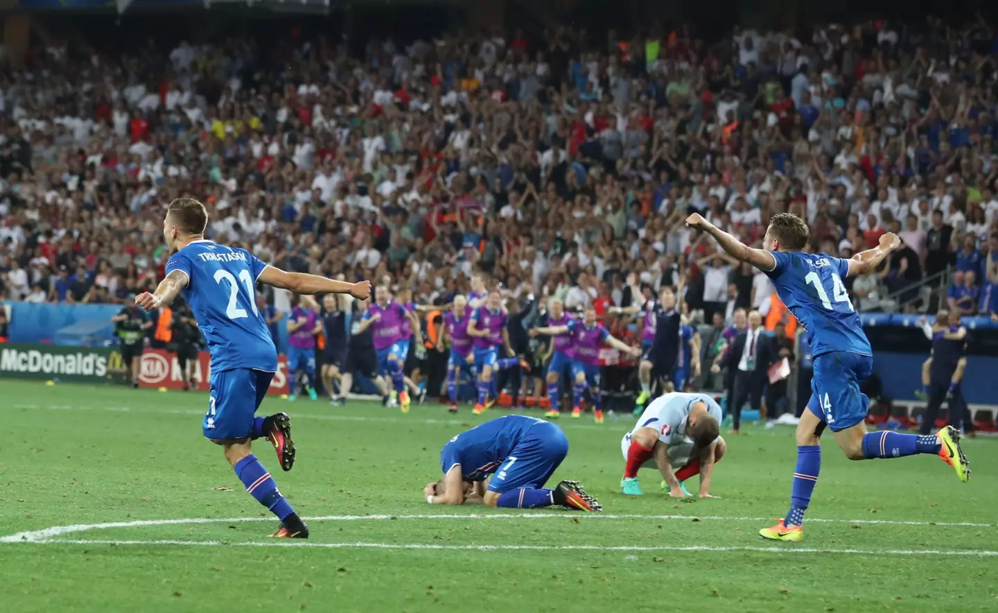 Iceland knocked England out of the Euros before Southgate arrived. Image: Alamy