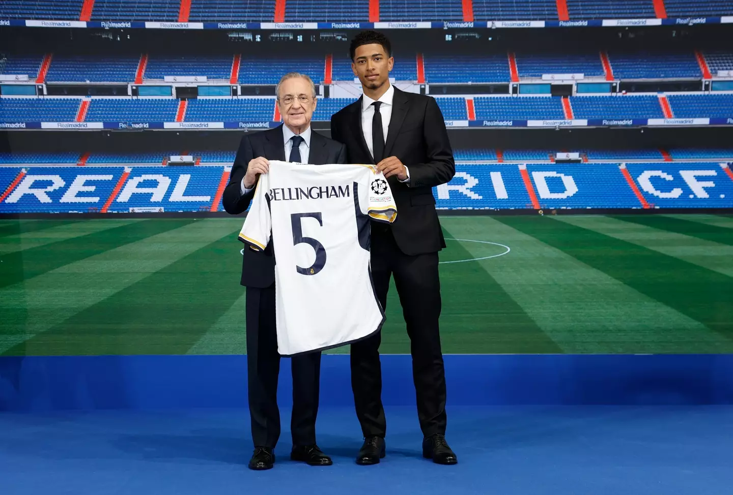 Real Madrid unveil Jude Bellingham. Image: Getty 