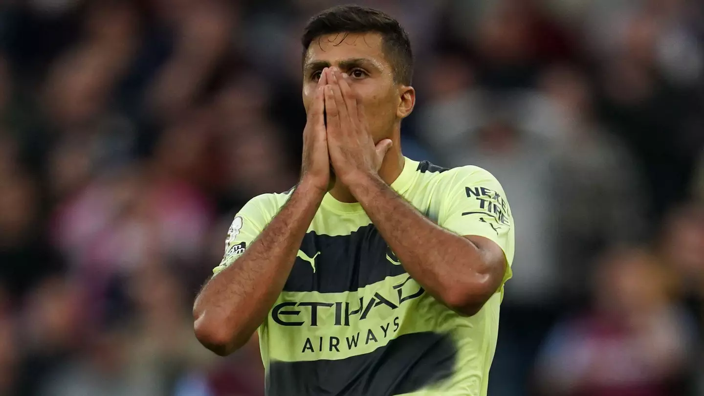 Rodri during Aston Villa vs Manchester City (Image: PA Images/Alamy)