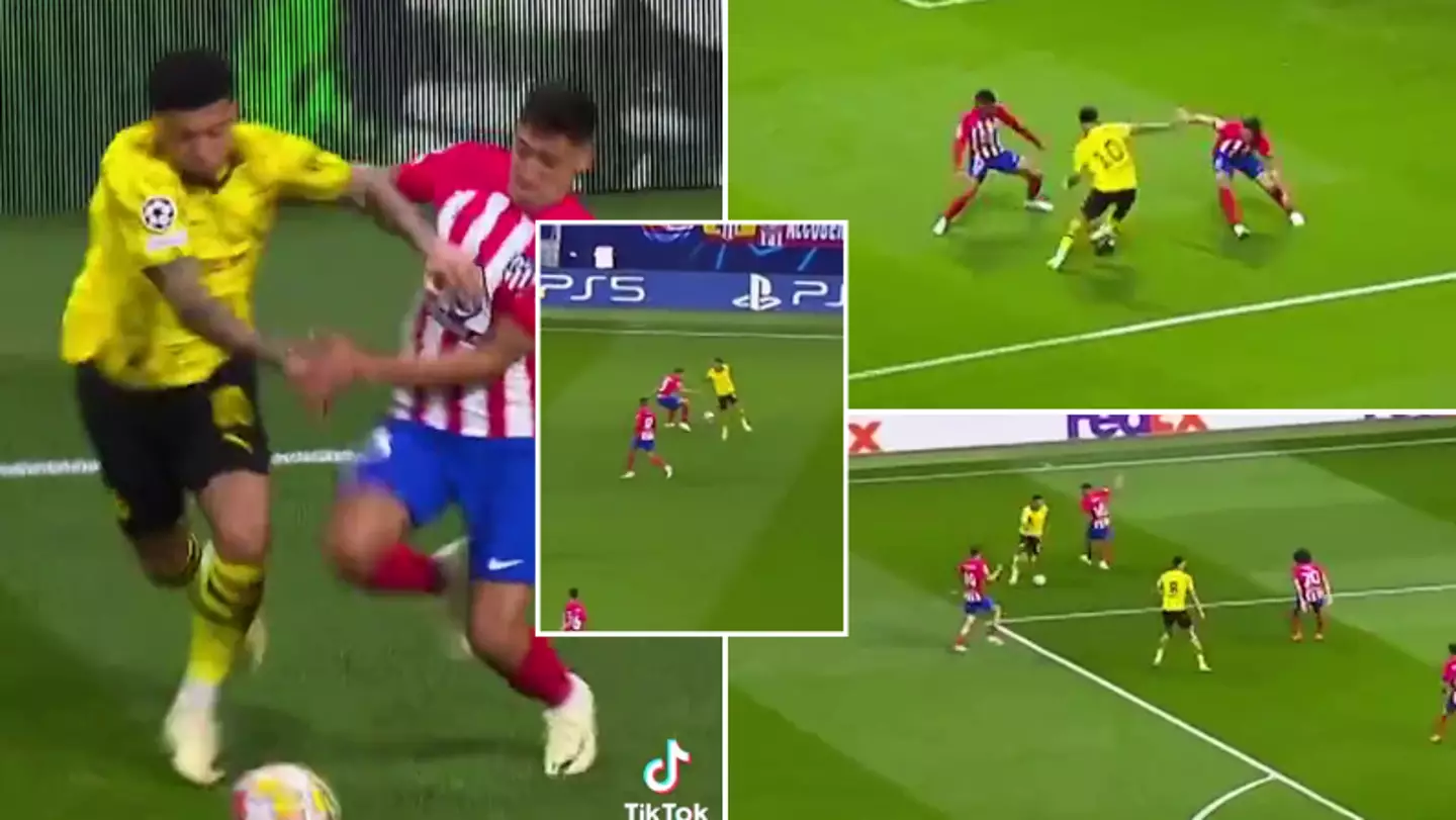 Viral footage of Jadon Sancho's performance vs Atletico Madrid has got Man Utd fans talking