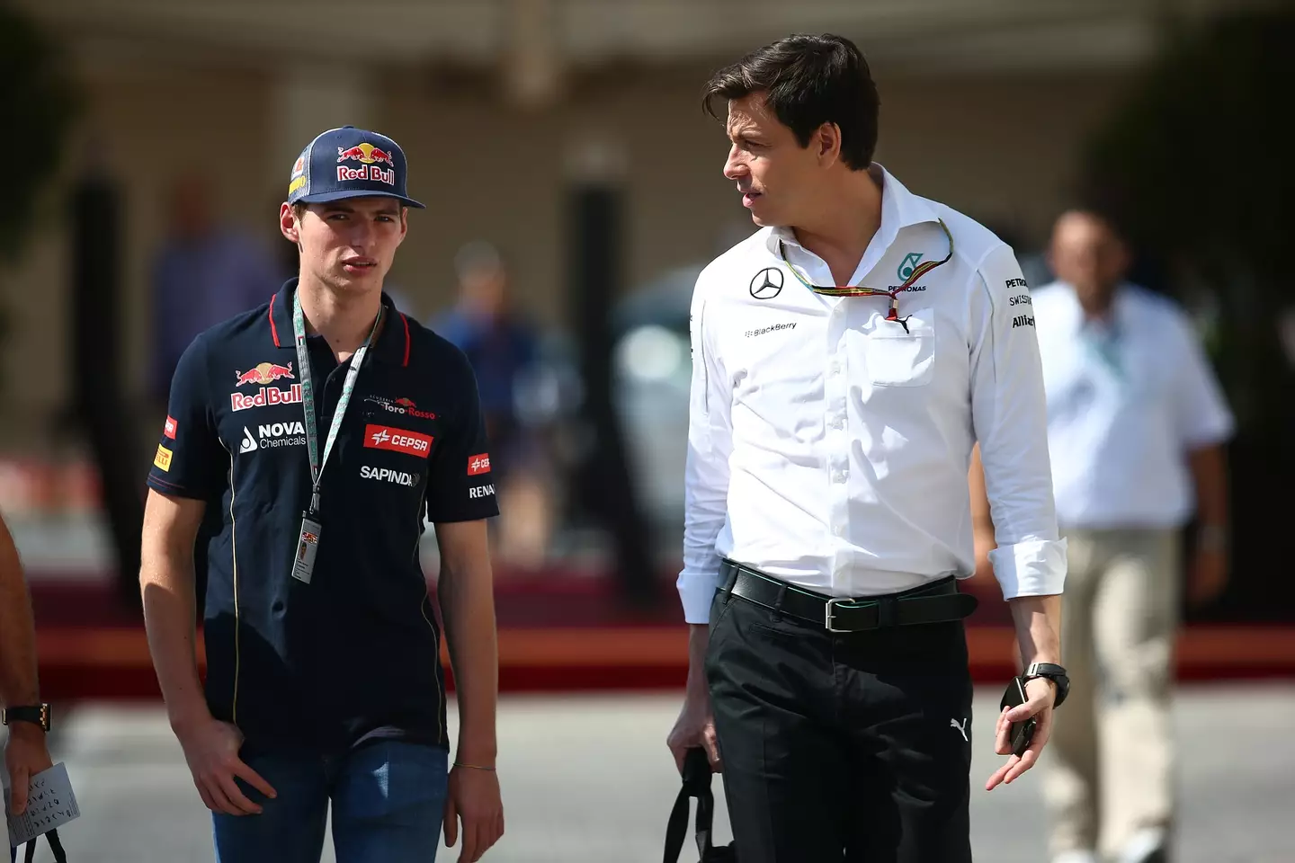 Wolff and Verstappen pictured in 2014. Image credit: Getty