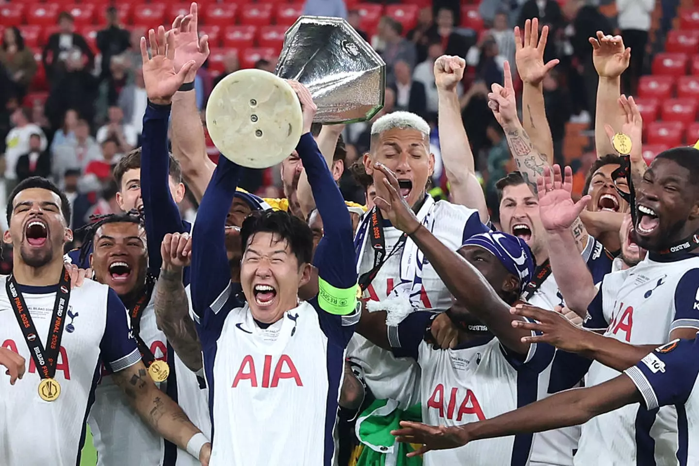 Tottenham Hotspur beat Manchester United in the Europa League final in Bilbao. (Image: Getty)