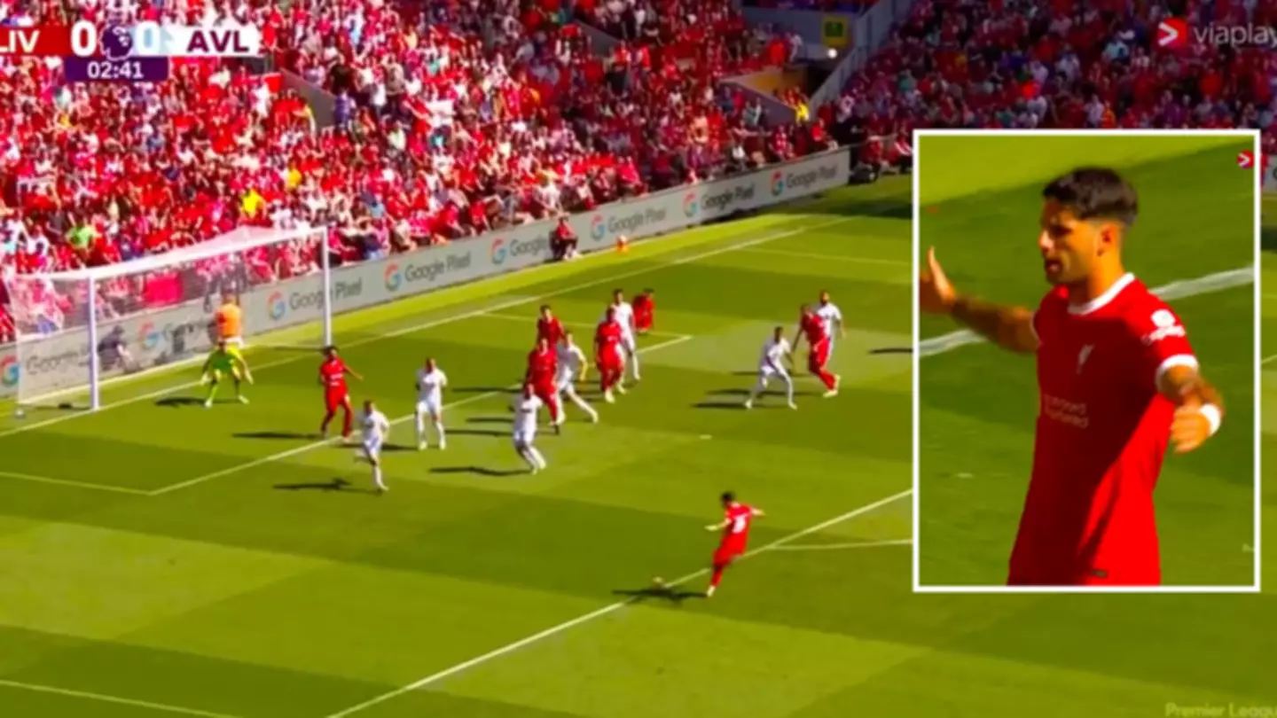 Dominik Szoboszlai scores stunning first goal for Liverpool against Aston Villa