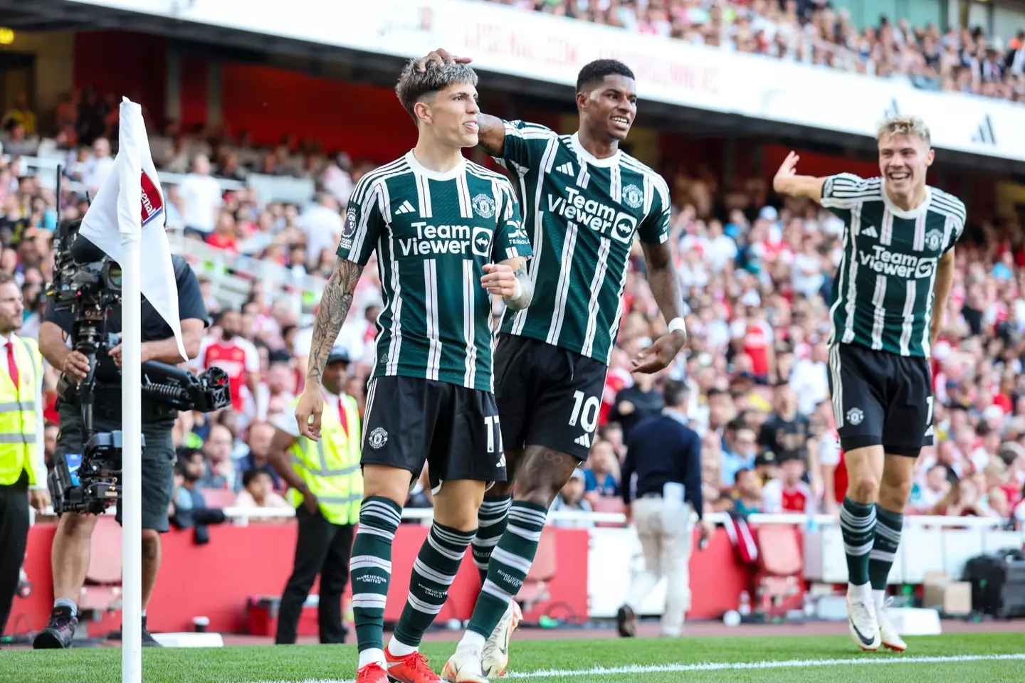 Garnacho's late goal was ruled out for offside against Arsenal (Getty).