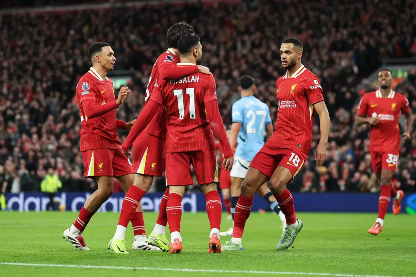Mo Salah provided the assist for Cody Gakpo's goal against Man City (Credit:Getty)
