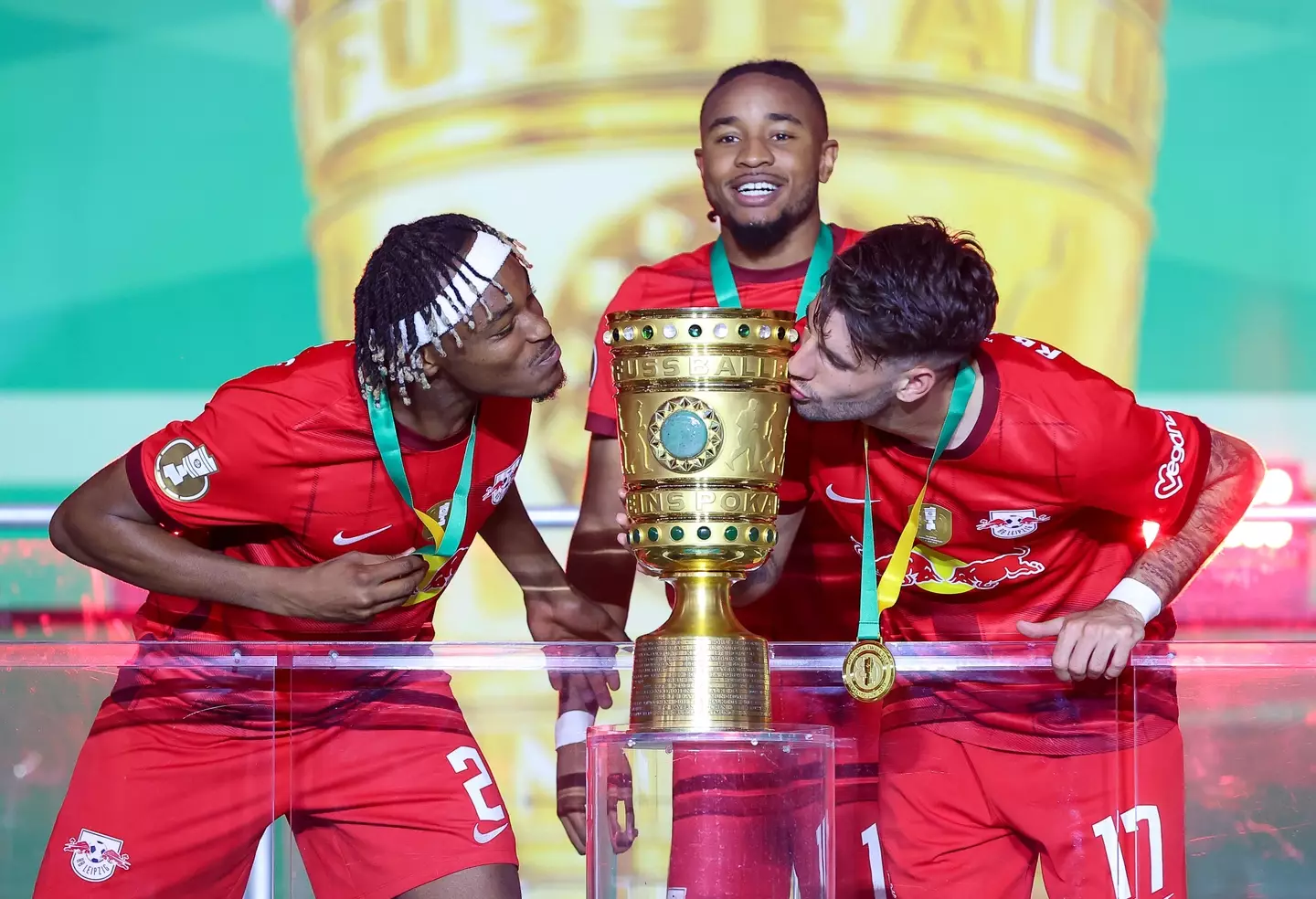 Szoboszlai joins Liverpool on the high of winning the DFB Pokal. (