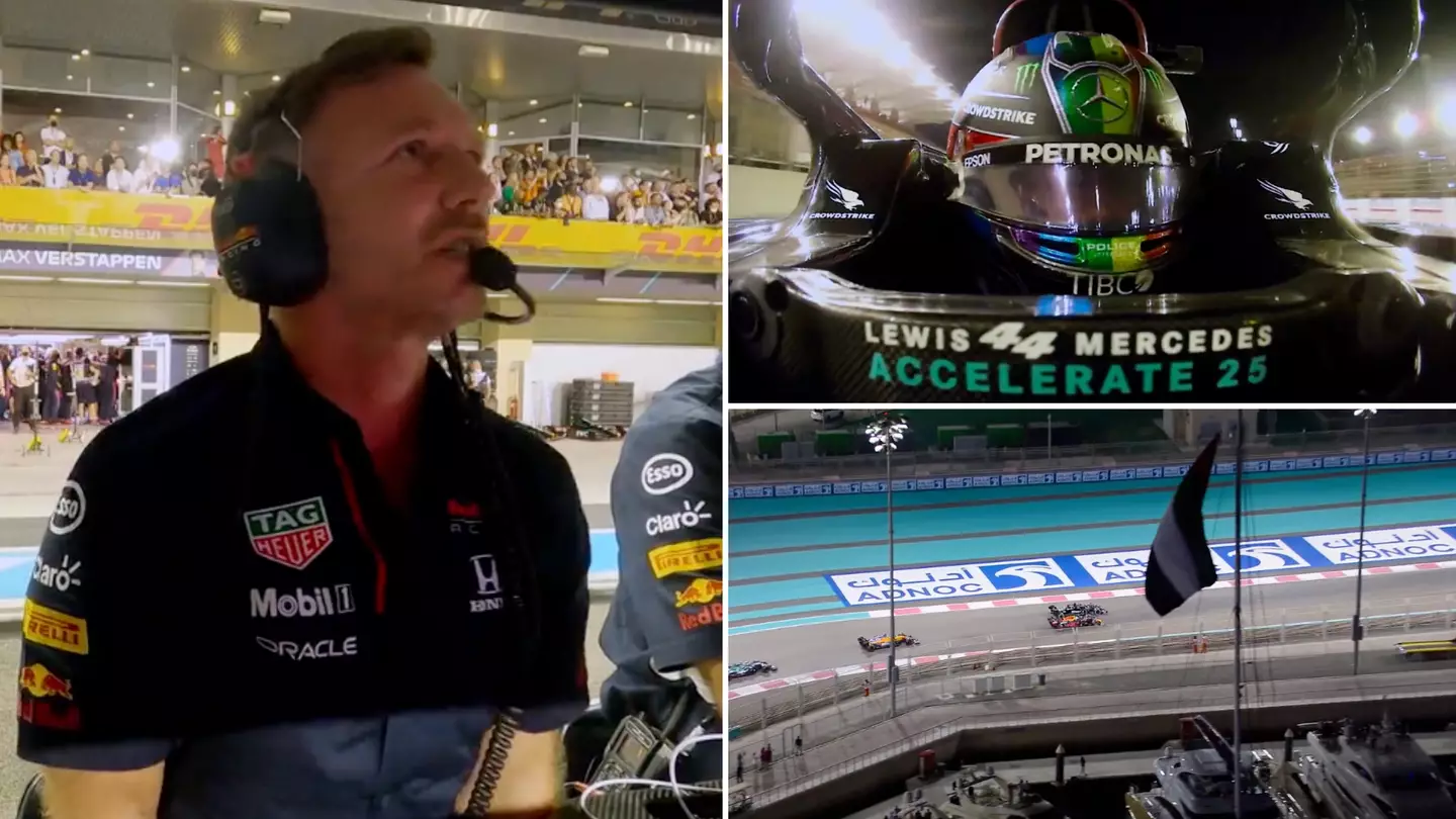 Clip Shows The Dramatic Moments Before Last Lap Of Lewis Hamilton Vs Max Verstappen