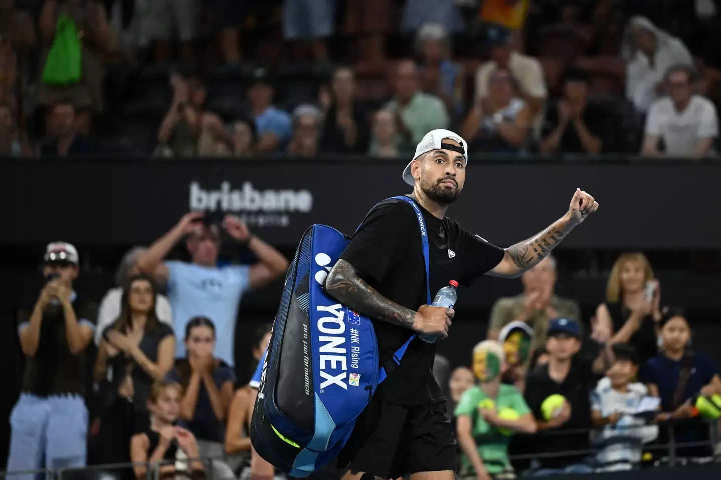 Nick Kyrgios was beaten at the Brisbane Interntional. Image: Getty