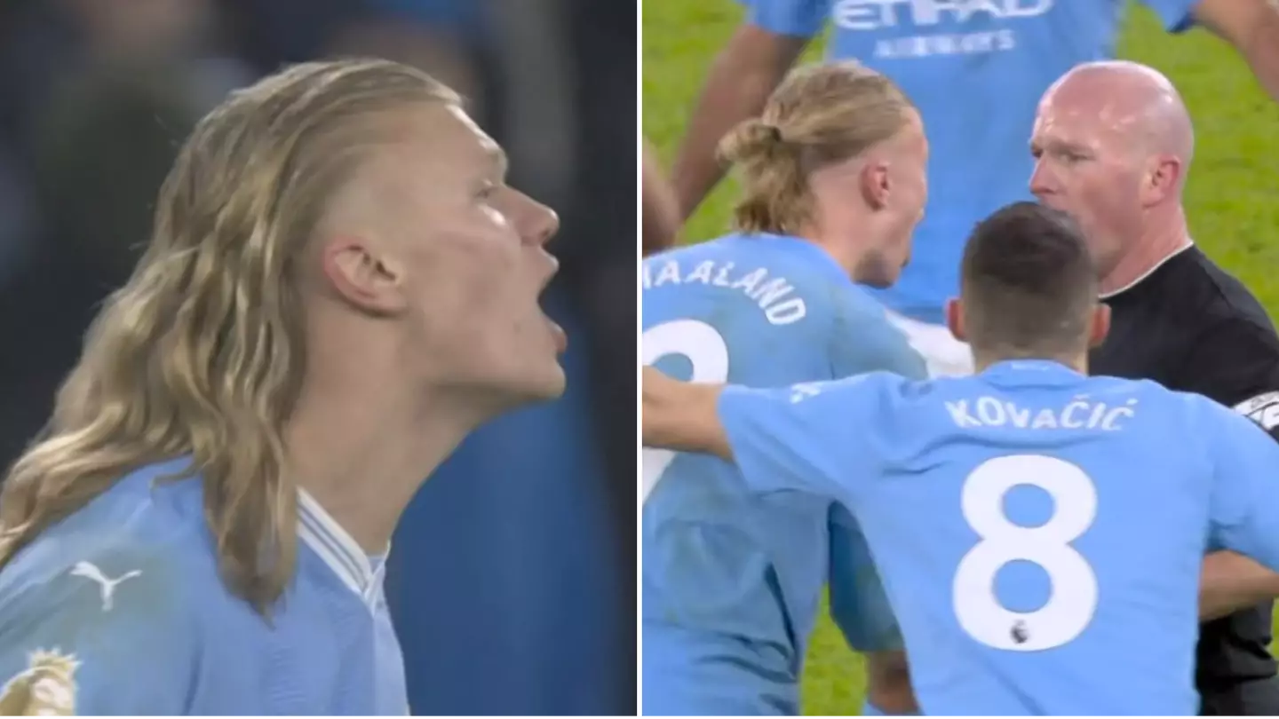 Erling Haaland furiously breaks silence after Simon Hooper's baffling 94th minute decision vs Spurs