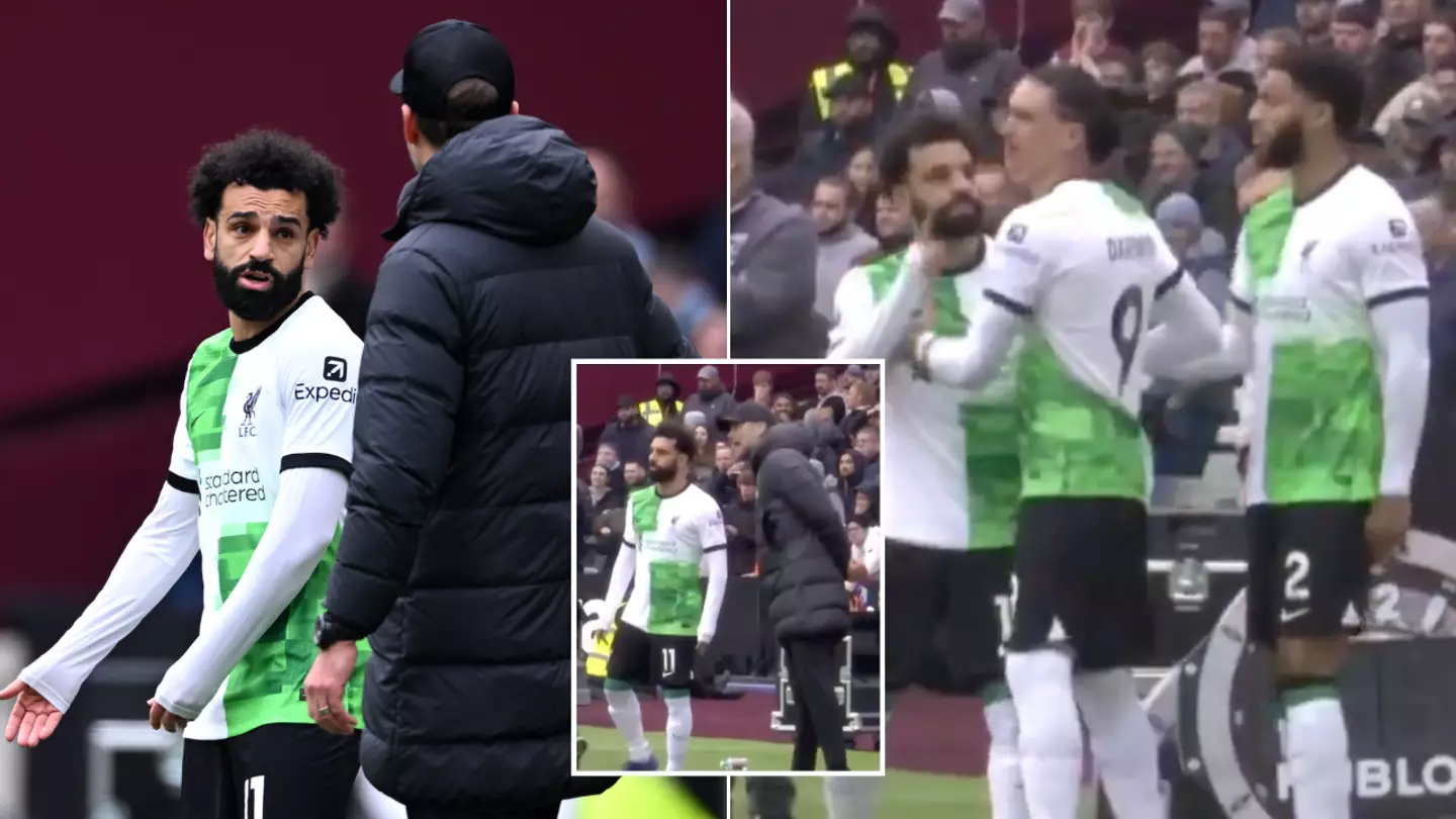 Lip reader works out what Mo Salah said to Jurgen Klopp during furious touchline row
