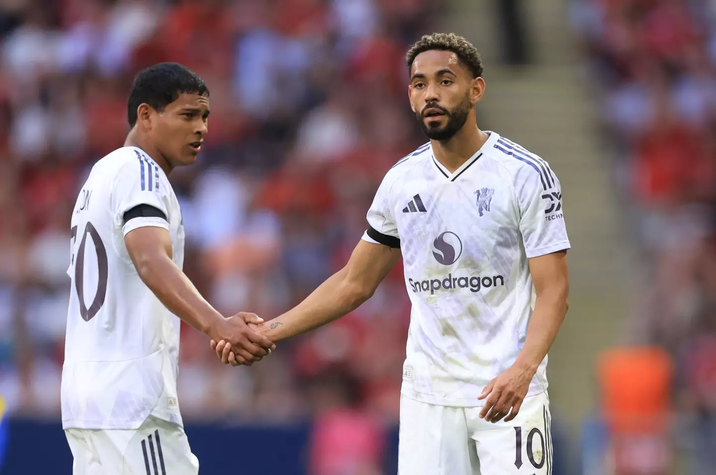 Diego Leon and Matheus Cunha made their Manchester United debuts on Saturday. (Image: Getty)