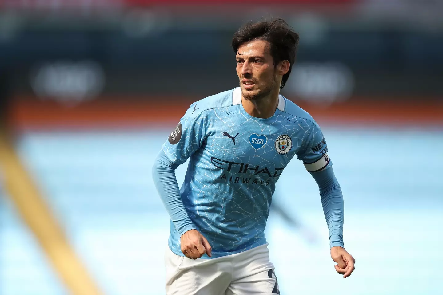 David Silva in action for Manchester City. Image: Getty 