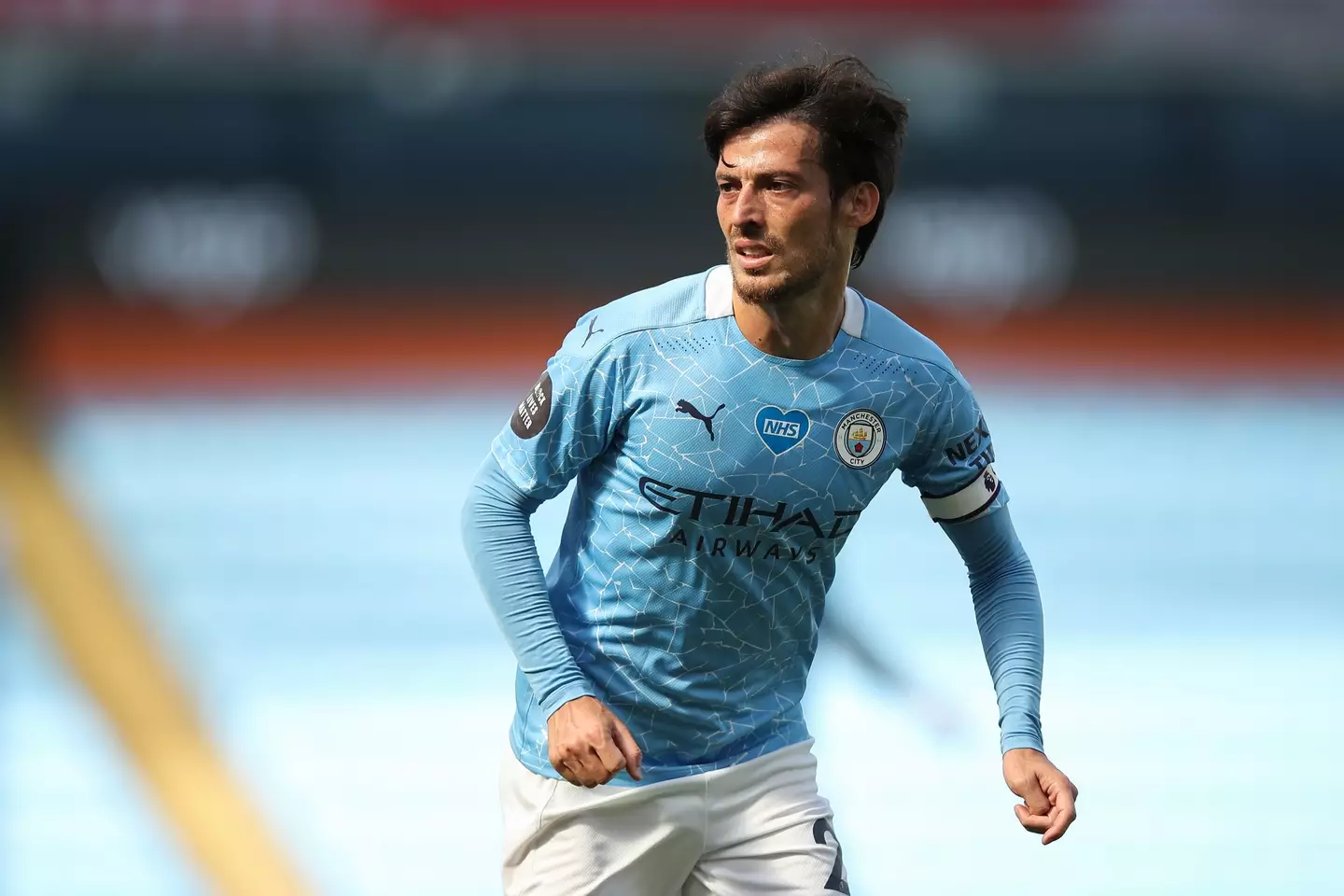 David Silva in action for Manchester City. Image: Getty
