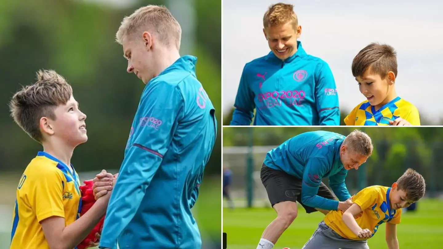 Oleksandr Zinchenko Invites 10-Year-Old Ukrainian Refugee To Manchester City Training