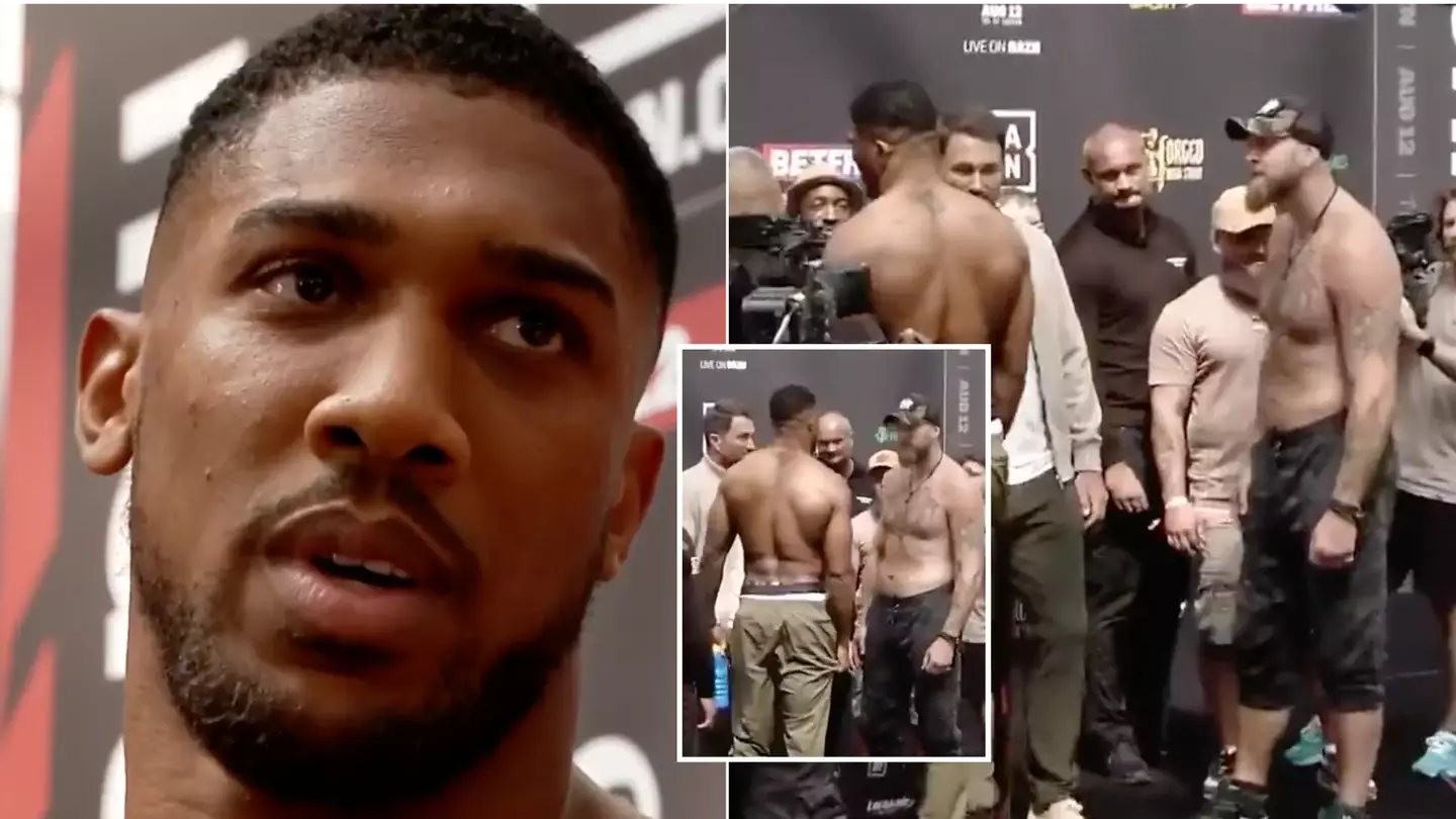 Fans accuse Anthony Joshua of 'losing the plot' after intense face-off with Robert Helenius