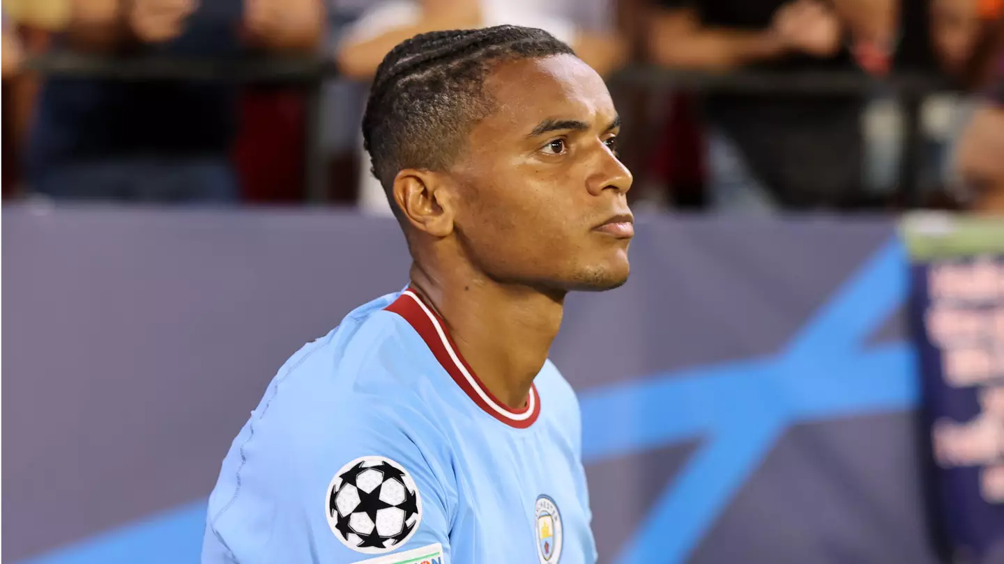 Manuel Akanji in Champions League action for Manchester City
