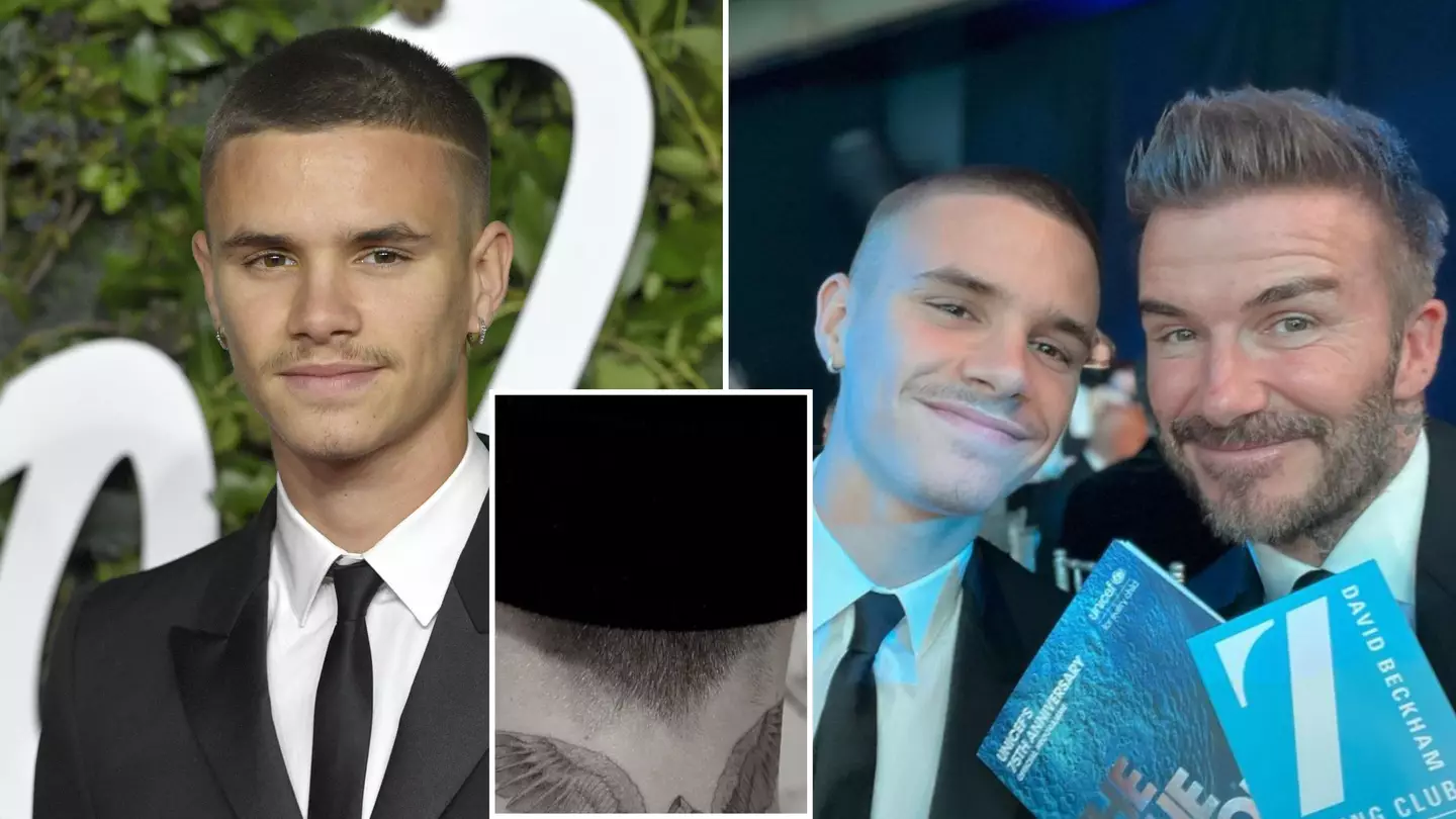 19-Year-Old Romeo Beckham Gets Identical Tattoo To His Dad, David