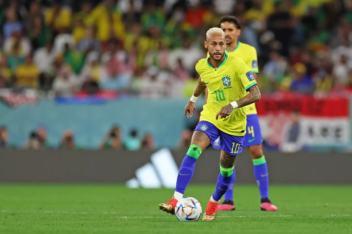 Neymar playing for Brazil. Image: Getty