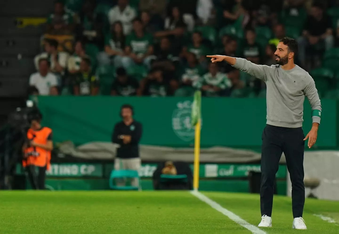 Ruben Amorim was linked with a Premier League move over the summer to Liverpool or West Ham United. (Image: Getty)