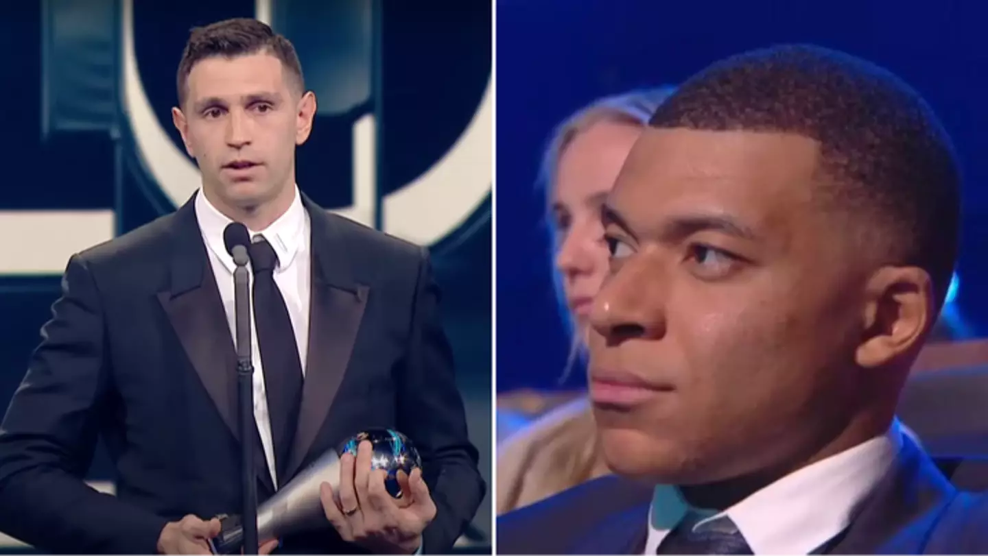 Kylian Mbappe’s reaction to Emiliano Martinez winning Best FIFA Men’s goalkeeper award has got fans talking