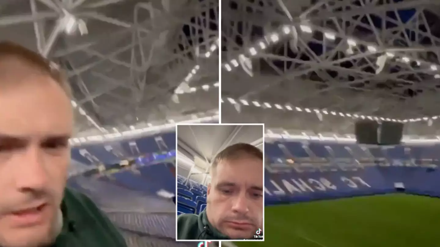 UEFA respond as video of England fan ‘waking up in stadium at 4am after Serbia game' goes viral