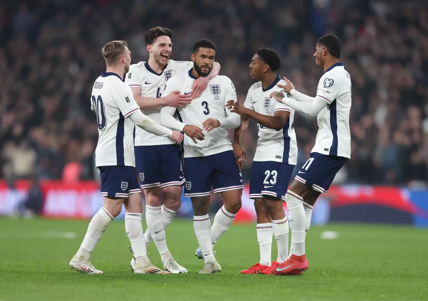 Reece James after scoring for England against Latvia- Getty