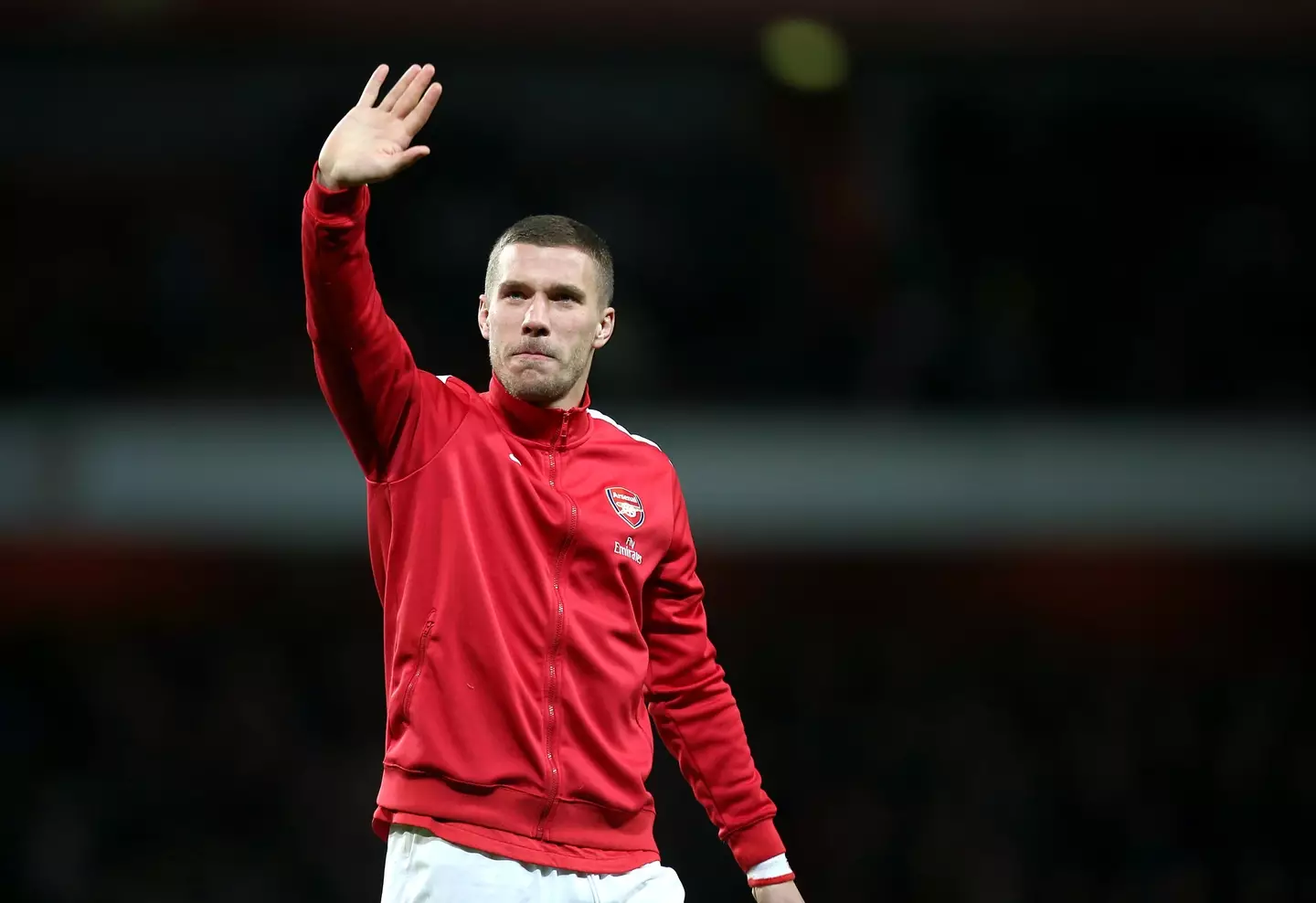 Podolski during his time at Arsenal. (Image