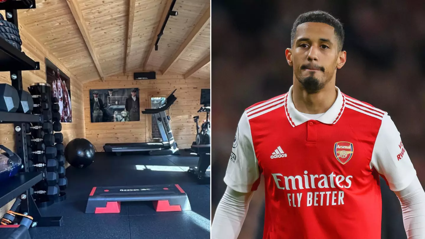 Arsenal fans notice 'cringey' poster in William Saliba's home gym, they want him 'sold'