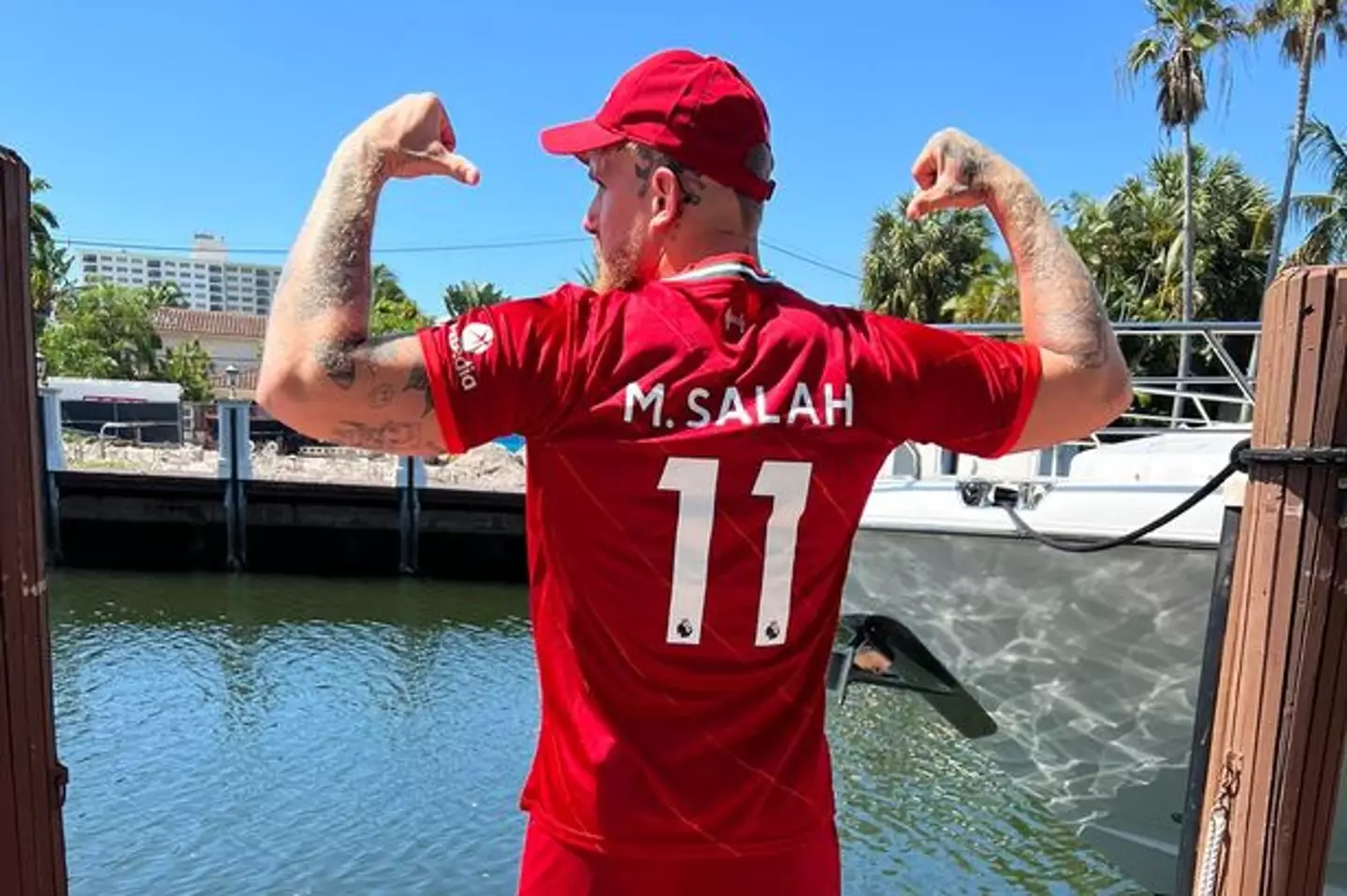 Paul showed off his love for Mohamed Salah. Image: Twitter