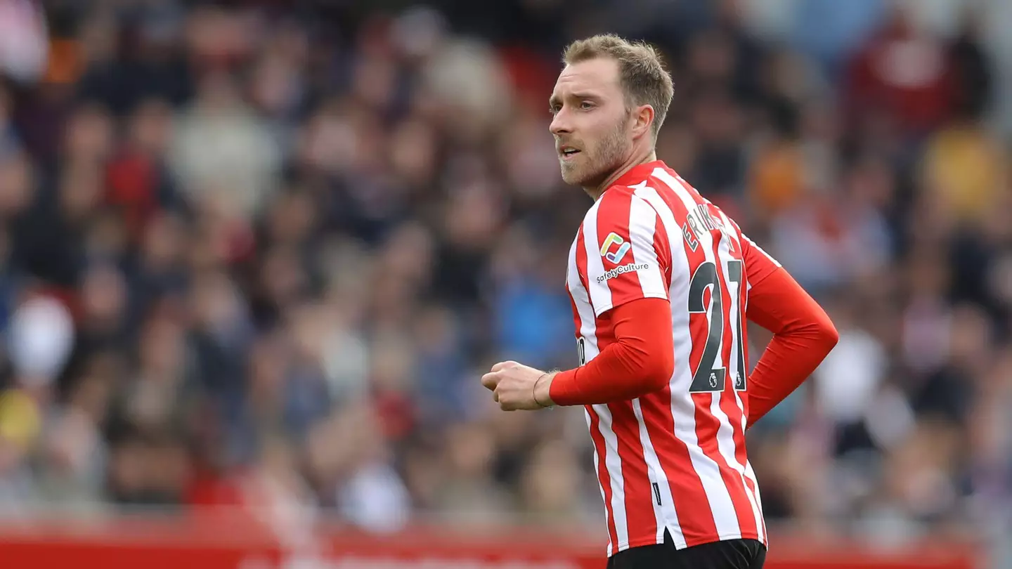 Christian Eriksen playing for Brentford. (Alamy)