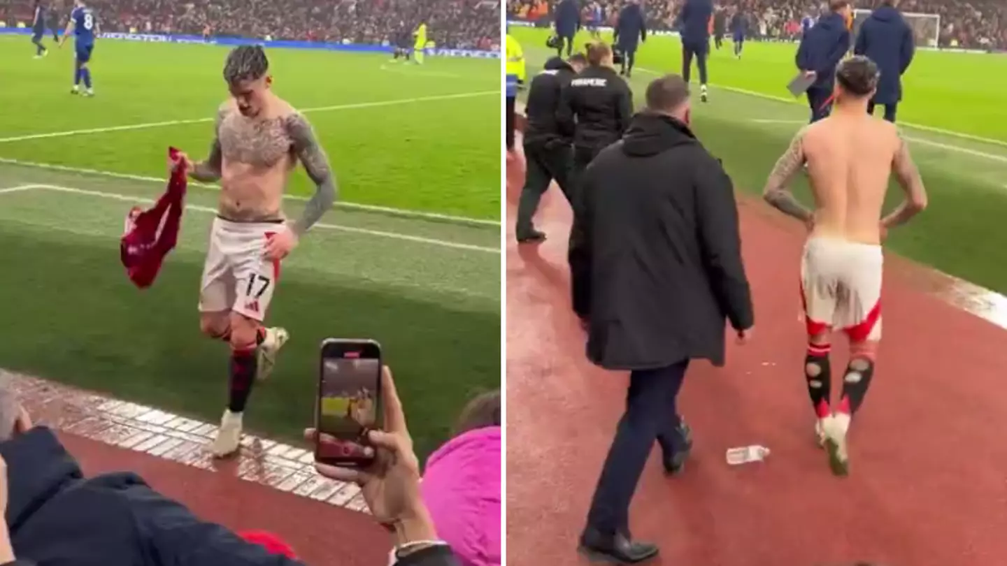 What Alejandro Garnacho did to Man Utd fans at the full-time whistle of Leicester match speaks volumes