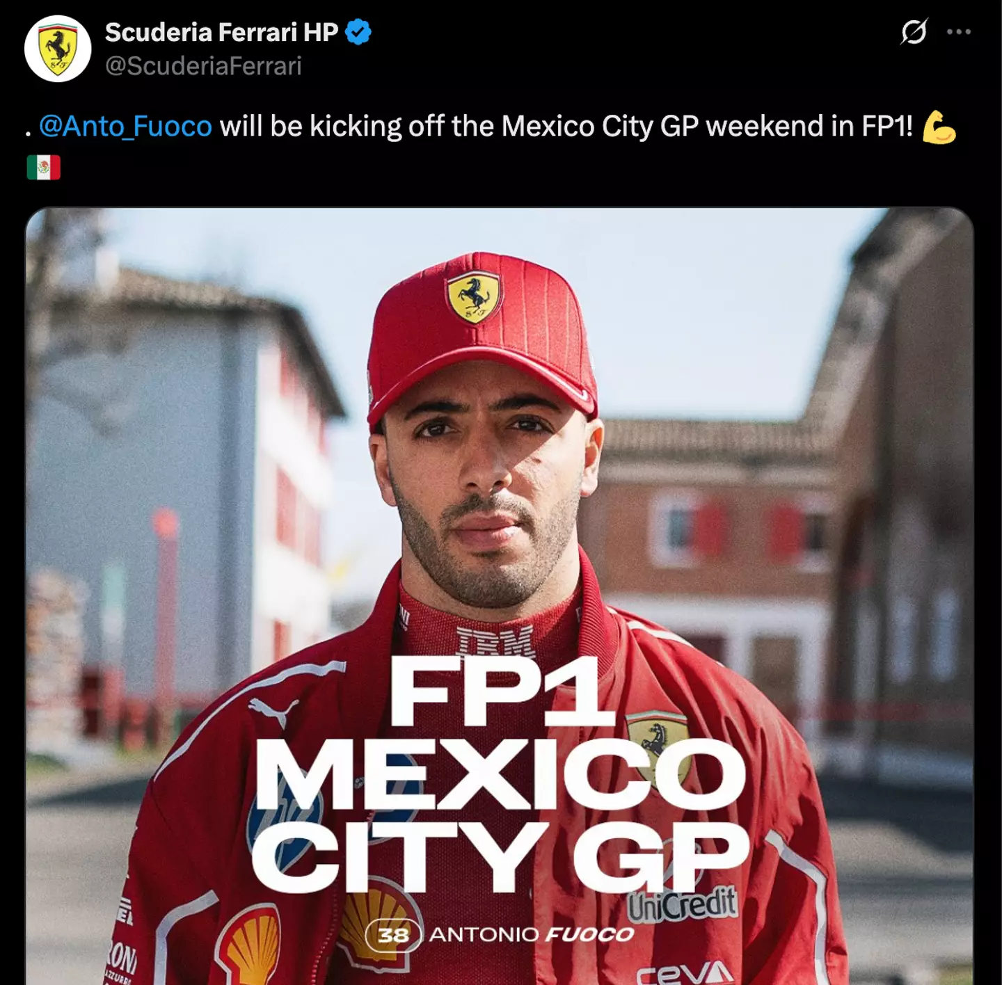 Image: Twitter/@ScuderiaFerrari