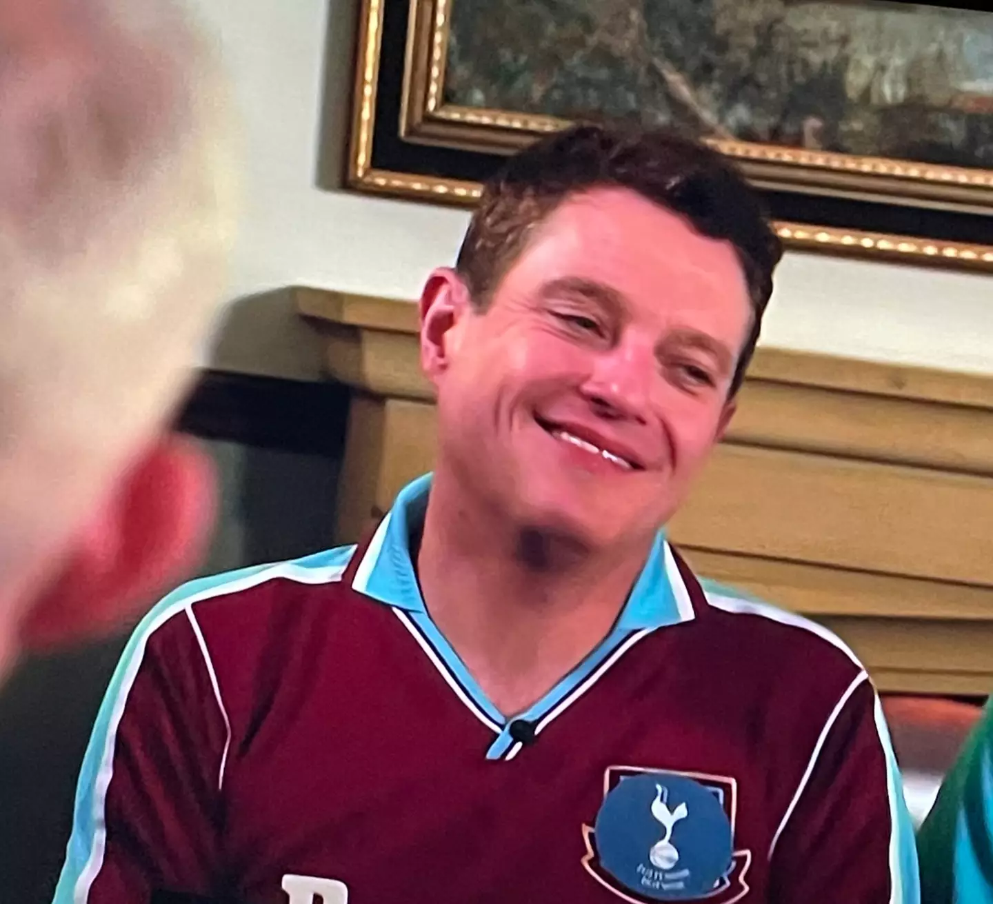 Eagle-eyed fans spotted what Gavin did to his West Ham shirt (Credit:BBC)