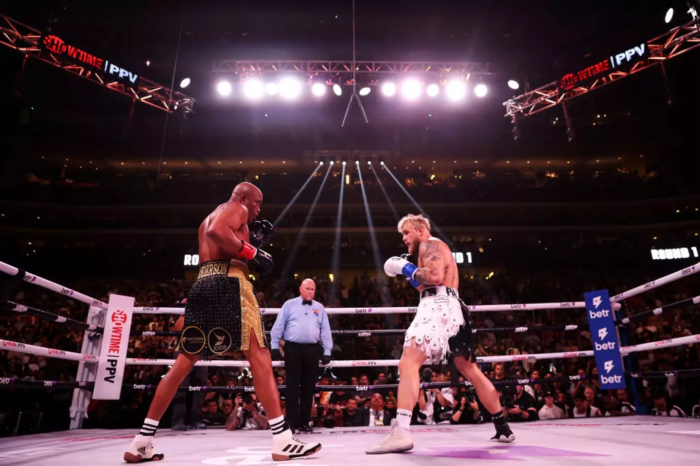 Jake Paul defeated former UFC champion Anderson Silva in a boxing fight in October 2022. (Image: Getty)