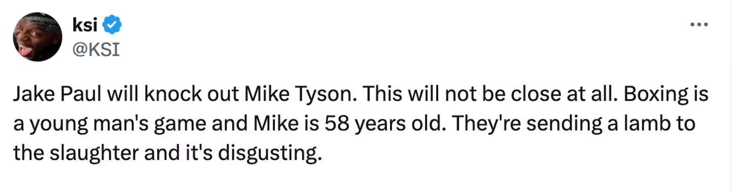 KSI has hit out at Jake Paul (Image: X/KSI)