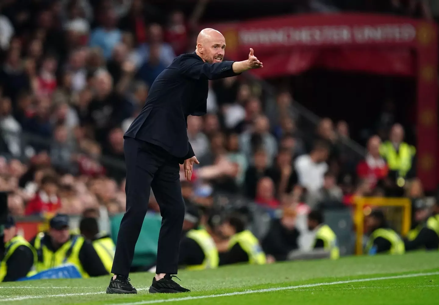 Erik ten Hag is always very active on the Manchester United touchline. (Alamy)
