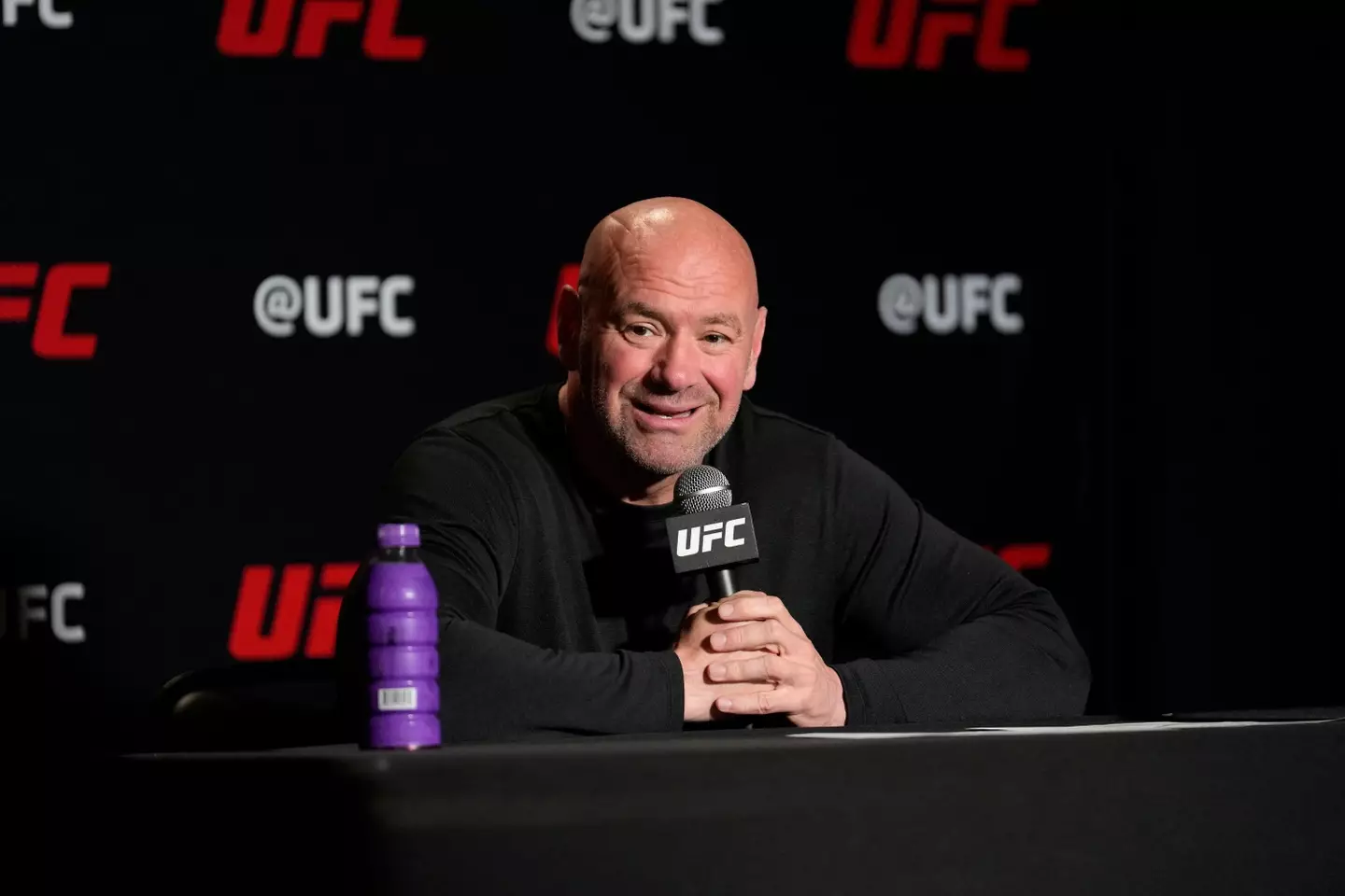 Dana White during a UFC press conference. Image: Alamy 