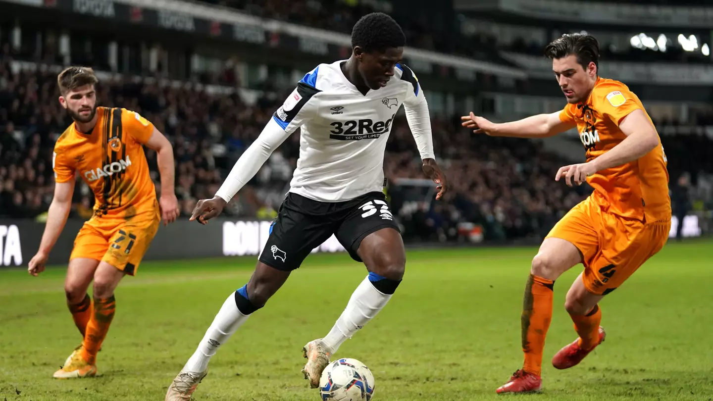 Malcolm Ebiowei broke into the first team at Wayne Rooney's Derby County last season. (Alamy)