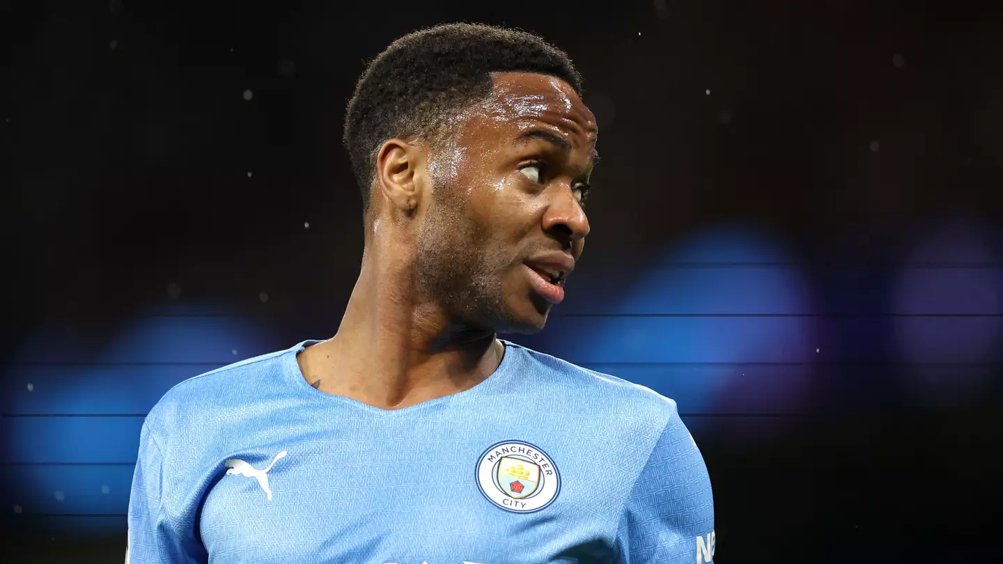 Raheem Sterling in action for Manchester City against Atletico Madrid at the Etihad Stadium. (Alamy)