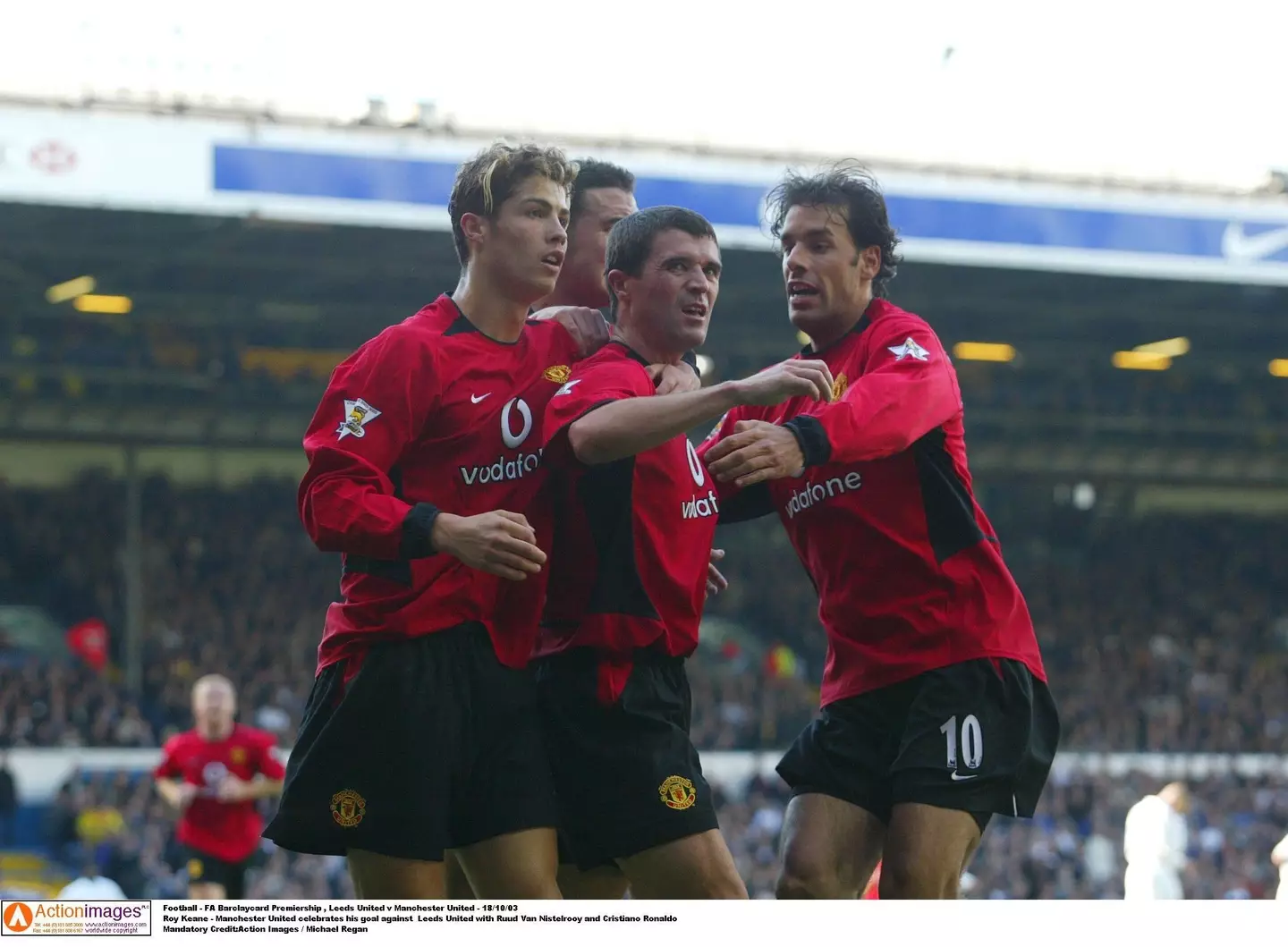 Ronaldo and Keane played together at United. Image: PA Images
