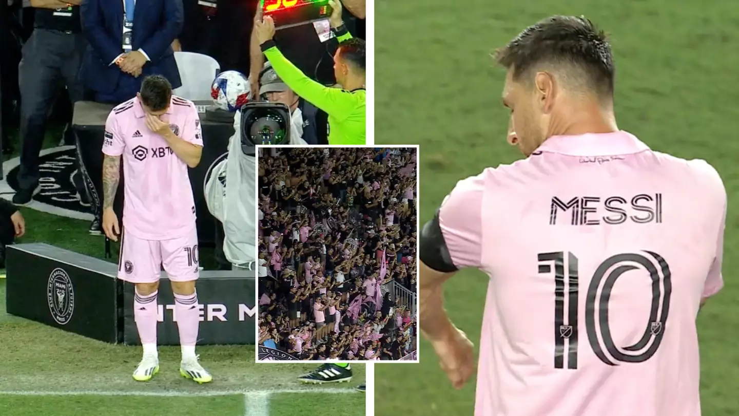 Lionel Messi enters the pitch for Inter Miami to an absolutely thunderous reaction