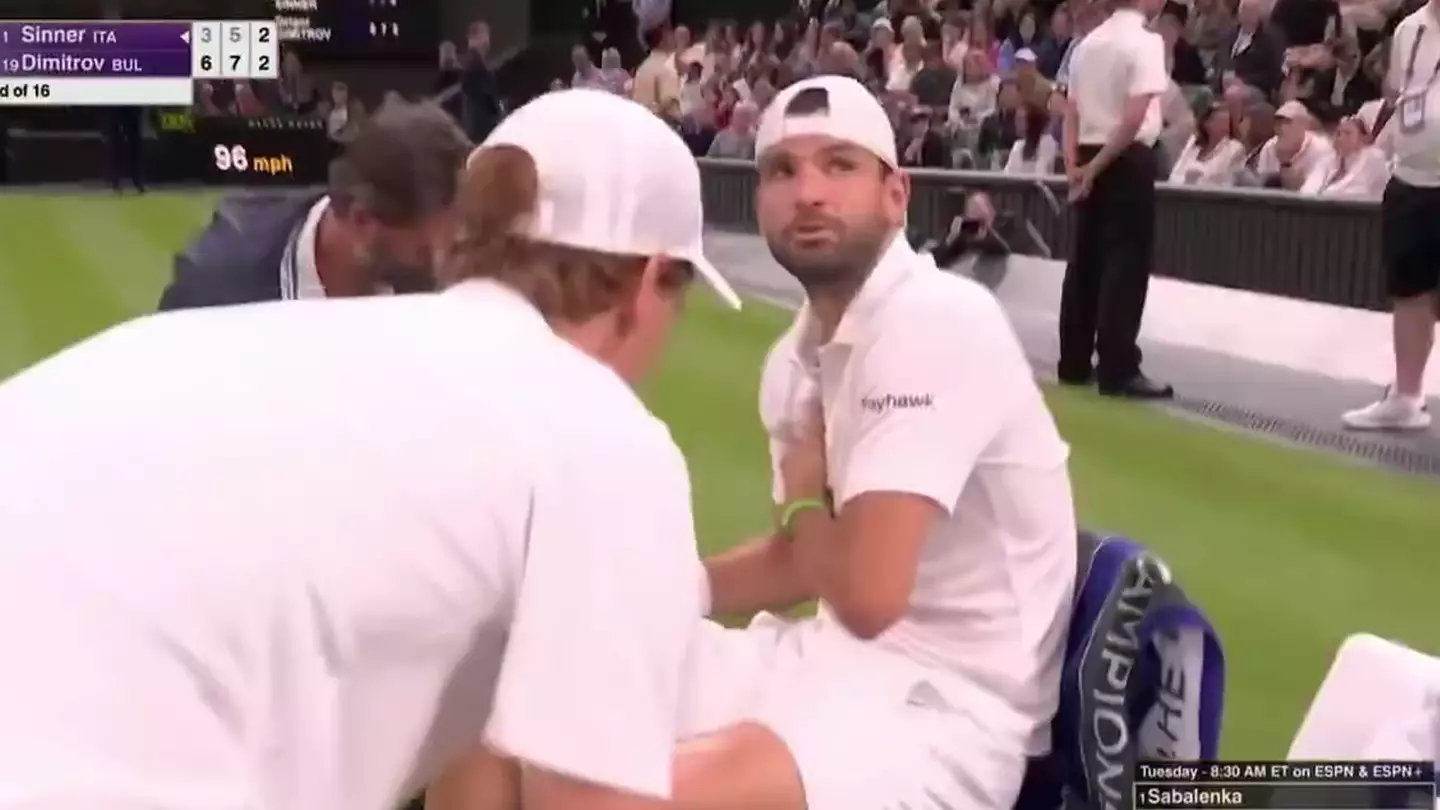 Fans spot what Jannik Sinner did for Grigor Dimitrov minutes before Wimbledon withdrawal and it's pure class